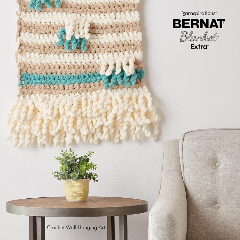 Bernat Blanket Extra Vapor Gray Yarn - 2 Pack of 300g/10.5oz - Polyester - 7 Jumbo - 97 Yards - Knitting/Crochet - Image 5